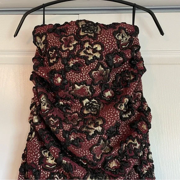 NWT MIU MIU Rare 2018 Runway Gonna Lurex Metallic Dress Bordeaux - EU38 (US8) - Picture 5 of 15